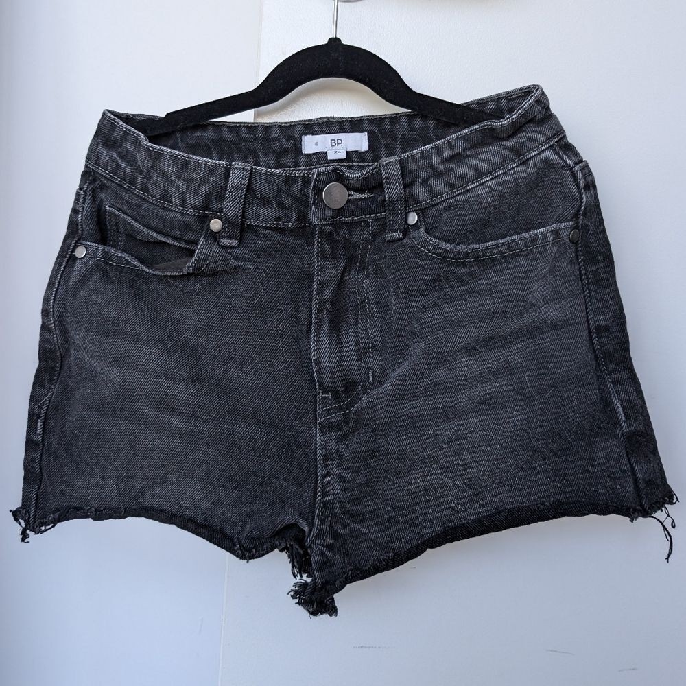 BP Black High Waisted Denim Shorts Sz 24